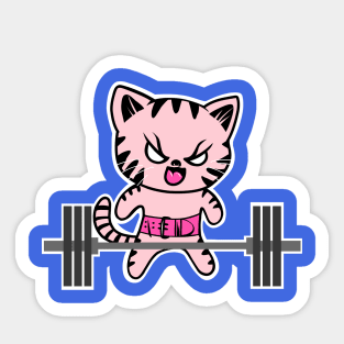 fitness, girls who lift, weightlifting girl, gym girl, fitness girl Sticker